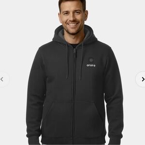 Ororo Black Zip-Up Hoodie